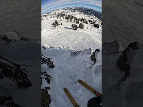 GUY DOES INSANE LINE AT PALISADES TAHOE #skiing #shorts