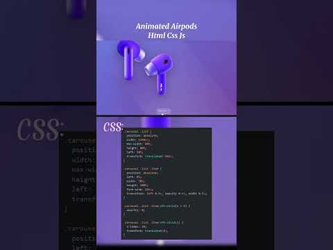 Animated AirPods Carousel 🎧  #coding #computerprogramming #webdevelopment #shorts #developer #webdev