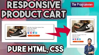 CSS Responsive product card Html CSS responsive design | E-commerce product card #theprogrammer #css