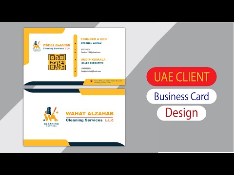 UAE Cleint Business Card design for Company