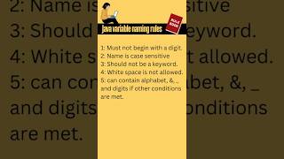 Variable naming rules in java | prep your exams with us #shorts