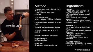 Matt West | 375 Cal Beef Lasagna Rolls | 42g Protein | Macro Friendly Recipe