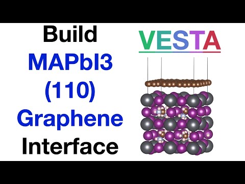 Build MAPbI3 (110) / Graphene Heterojunction in VESTA