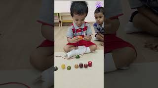 Bead & Build, Thread & Learn  #pinkz #beads #montessori  #goodteaching #activity #learningmethods