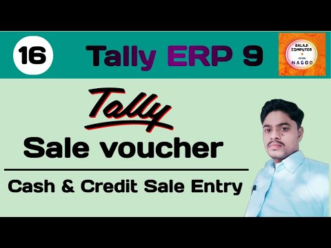 Sale Voucher Entry in Tally ERP 9 !! Cash & Credit Sale Entry in 2023