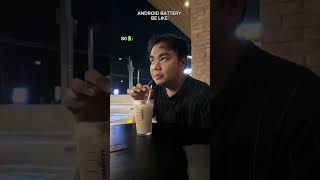 Android battery be like: #johnanthonyv #relatable