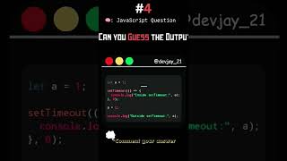 Can You Guess the Output? 🤯| JavaScript Brain Teaser4 #javascript #programmingquiz #javascriptshorts