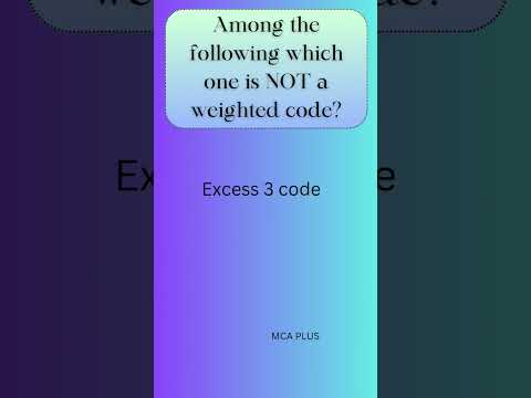 Not a weighted code #keralapsc #hsstexam #computerscience #examcoaching #mcq_exam #mcq