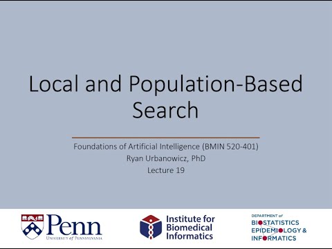 Lecture 19: Local and Population-based Search