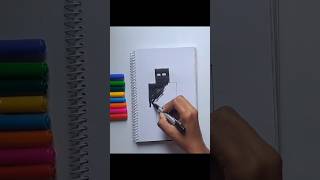 DRAWING ENTITY NULL OF MINECRAFT!! #minecraft #2025 #shorts #viralvideo #drawing #art #null