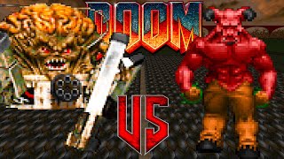 Mastermind vs Baron of Hell - Classic Doom II: Versus Battle - Monster Infighting - Retro Boss Arena