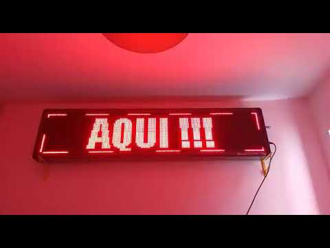 Painel de Led - Letreiro Digital - 170 x 40 Vermelho