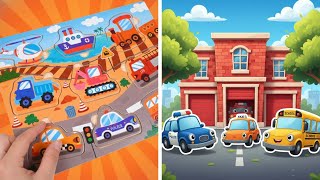 🚗 Counting With Vehicles 🔢 Easy Math Fun For Kids ✨🧩