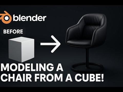"Blender Beginner to Pro: Modeling a Chair from a Cube!