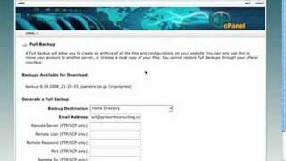 Backing up your website with cPanel