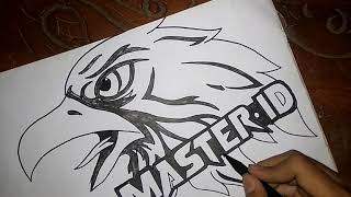 Speed drawing  menggambar logo guild