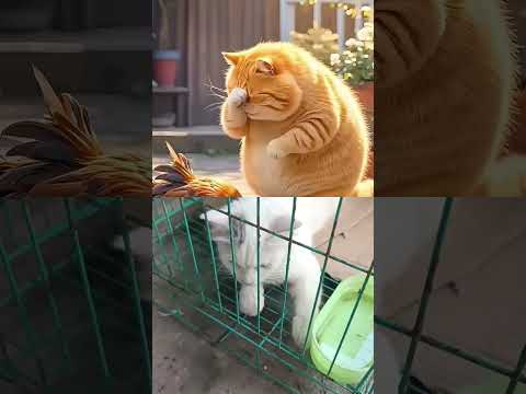 white and orange #funny #cat #shortvideo #trending #viralvideo