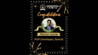 Manish Kumar PHP Developer Congratulations | Software Development Course Munirka Delhi 9007144778