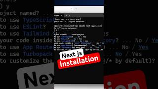 How to Install Next js | Next js Installation Latest | Create Next js Project #shorts #nextjs