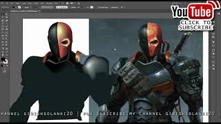 Adobe Illustrator Mesh Tool Tutorial |  Using the mesh tool (Creating an deathstroke) #GSFXMentor