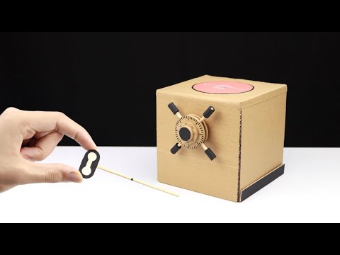 How To Make a Coin Bank From Cardboard (very simple with a secret lock)