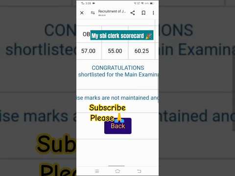 My SBI Clerk Prelims scorecard 2025🎉🤩  6 marks above to cut-off #sbi #clear #2025
