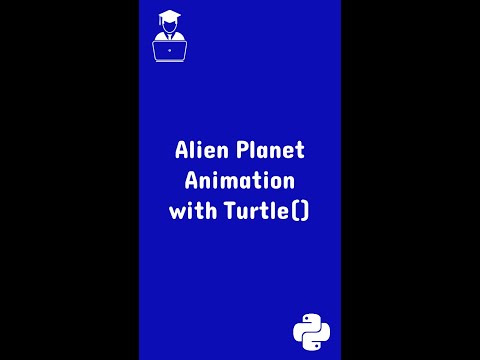 Alien Planet Animation using Python Turtle Graphics 👽