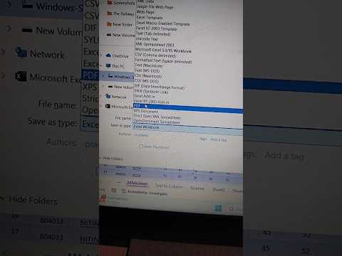 Excel File ko PDF me Save Kaise Karen? #msexcel  #ytshorts #convertpdf