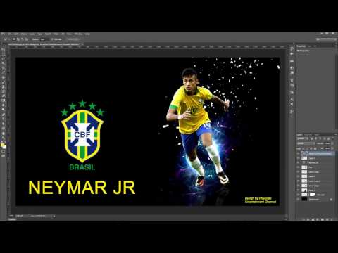 neymar wallpaper : photoshop tutorial