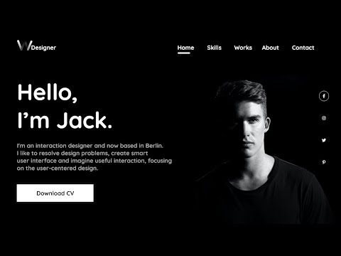 Portfolio Website Design | Personal Portfolio website using html and css | landing page design 2020