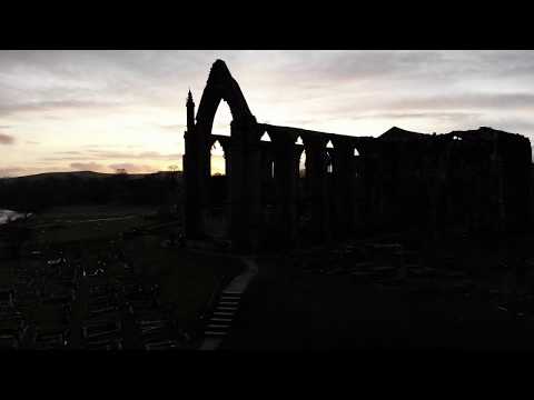 Bolton Abbey at sunset with a mavic air drone
