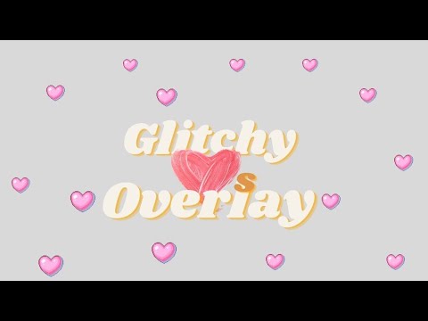 Free Green Screen: Aesthetic Glitchy Hearts Overlay