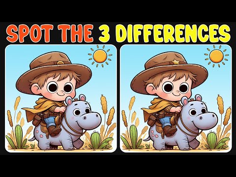 Spot The Difference : 99% Can't Find 3 Differences | Find The Difference #16