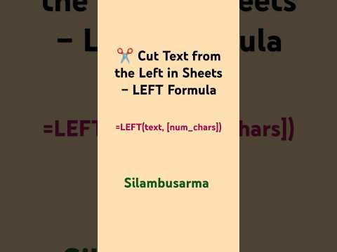 ✂️ Cut Text from the Left in Sheets – LEFT Formula Hack #shorts #LEFTFormula