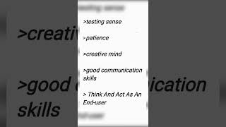 Good Qualities Of Software Testers #shorts #viralshorts