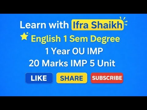 1 sem OU english 20 marks important unit 5.