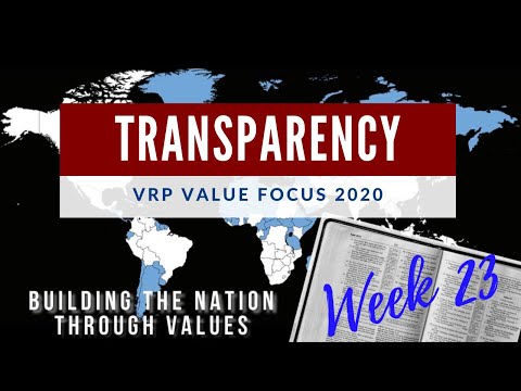 CRFV Value Focus Broadcast: Transparency