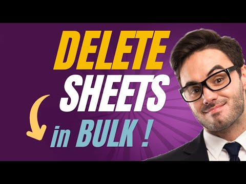 Delete Sheets in Multiple Google Sheets! Super Fast!