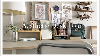 Soft Aesthetic Desk Tour // (organized + minimalist)