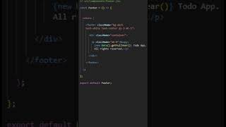 Footer.jsx file || react router footer using react vite in spring boot project