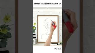 Female face continuous line art using python #creative #satisfyingart #shorts