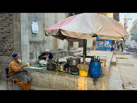 Cheap 50 RS Pakistani Street Breakfast 😍 | Real Nashta at Nisbat Road Lahore | Street Food Pakistan