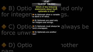 Swift Optionals Explained! Can Variables Store nil? 🤔 | Swift Quiz Challenge 🚀 #ios #iosdevelopment