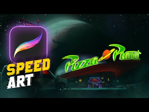 Toy Story Pizza Planet | PROCREATE Speed Art