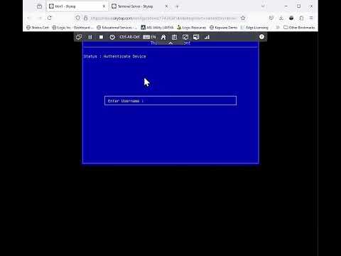 Why does the thin client immediately boot to a authenticate device screen?