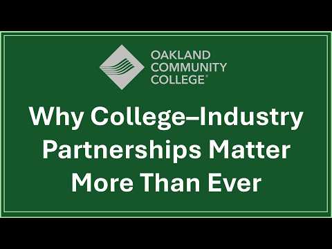 Why College–Industry Partnerships Matter More Than Ever