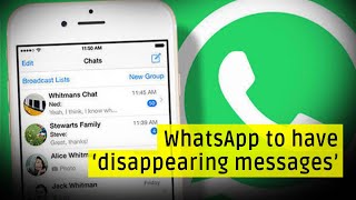 WhatsApp launches a new feature where users can enable disappearing message function