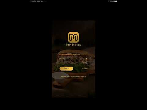 MealTime app login recording