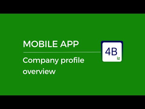 Company profile overview | 4Biz | Mobile app