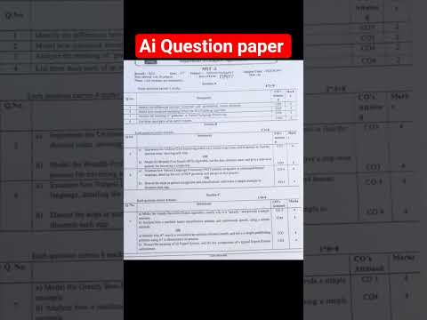 Artificial intelligence Question paper| BCA |#ptu #exam #viralvideo #shortvideo #trendingshorts
